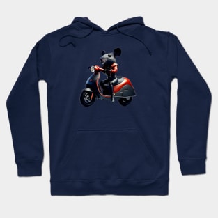 Rat woman on scooter Hoodie